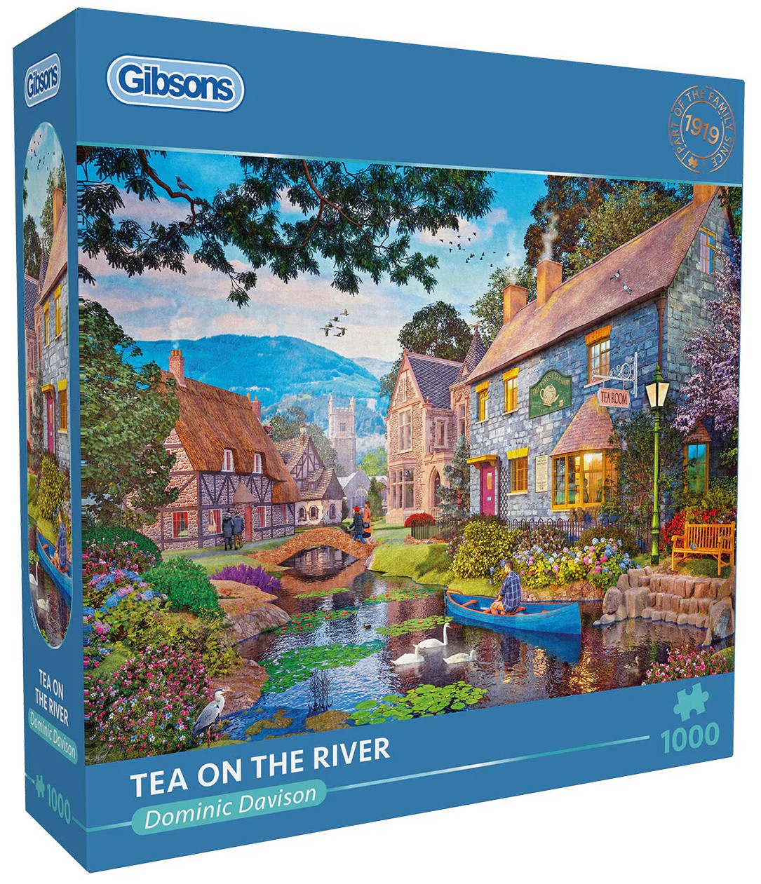 Puzzle Gibsons din 1000 piese - Ceainărie lângă râu