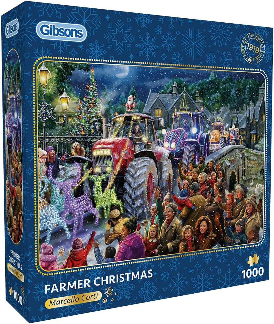 Puzzle Gibsons din 1000 piese - Crăciun la fermă