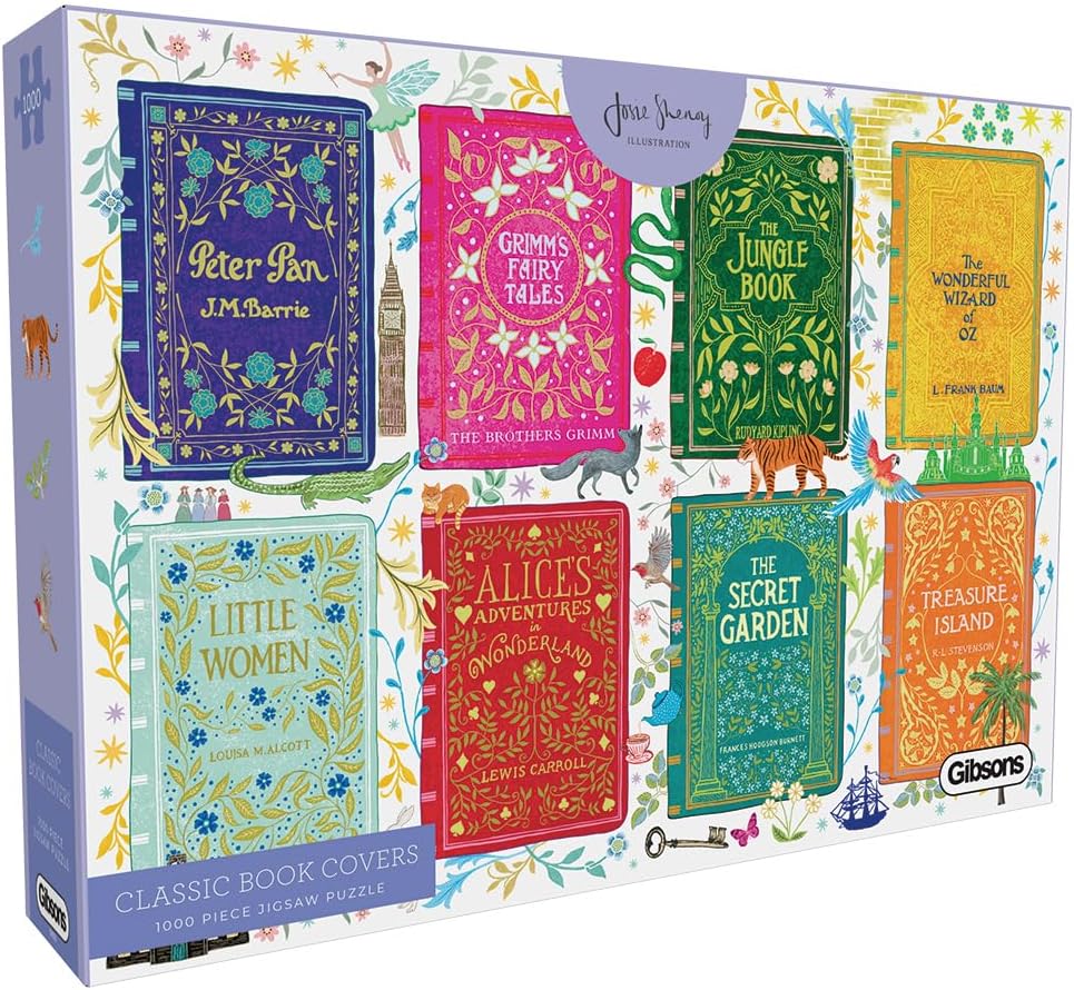 Puzzle Gibsons din 1000 piese - Coperte de carte clasice