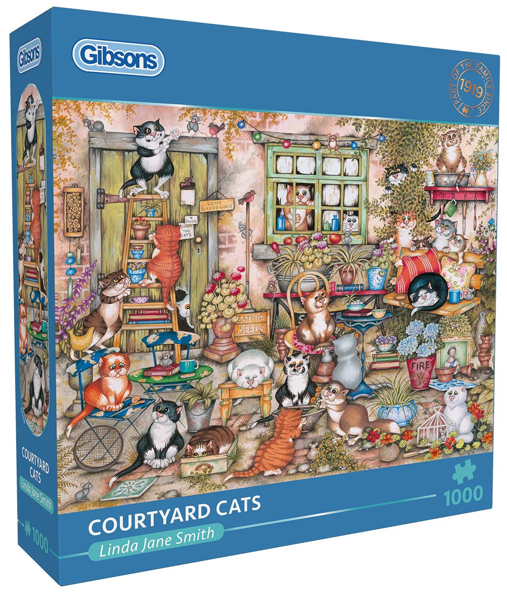 Puzzle Gibsons din 1000 piese - Pisicile din curte
