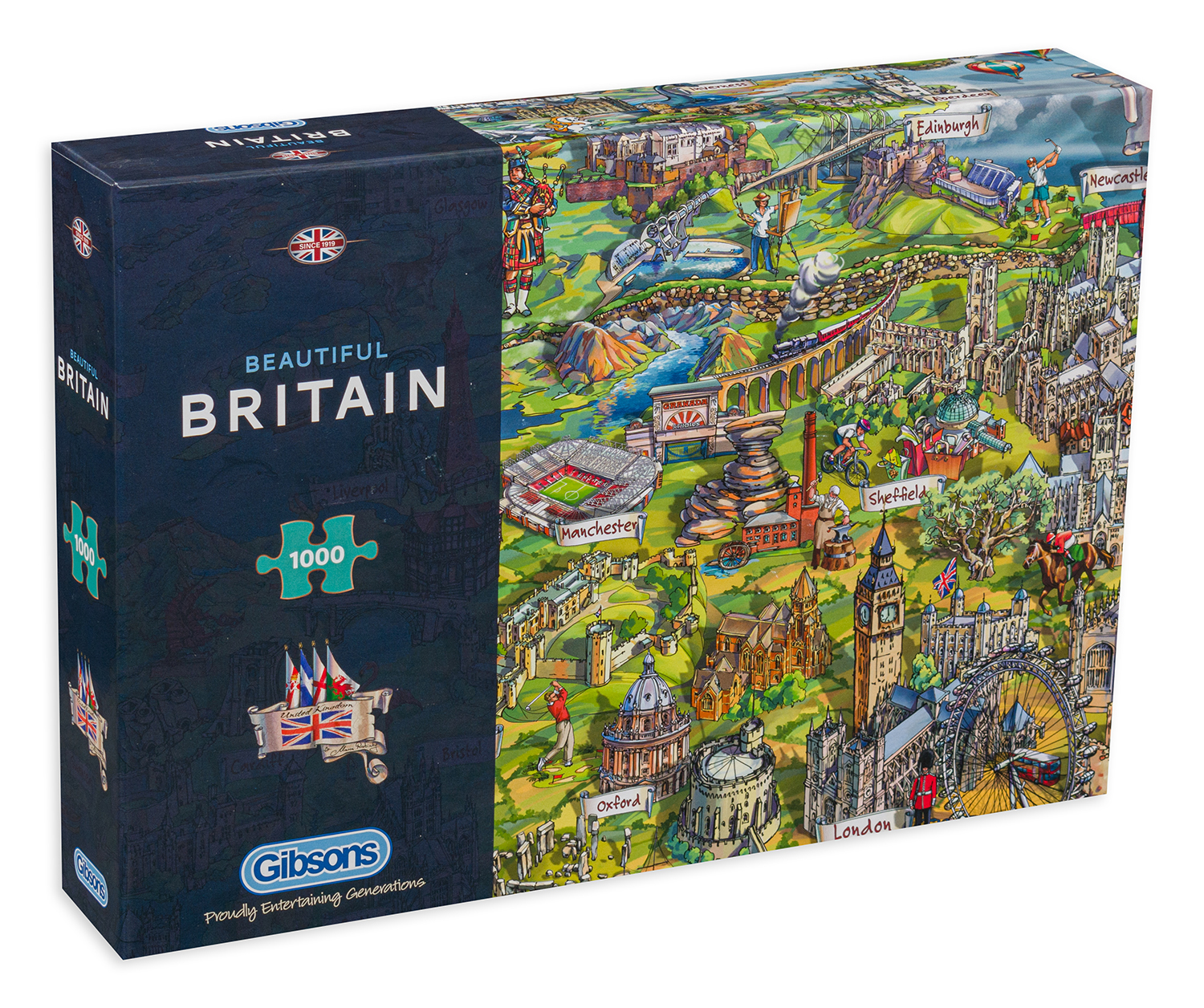Puzzle Gibsons din 1000 de piese - Frumoasa Marea Britnie, Maria Rabinsky