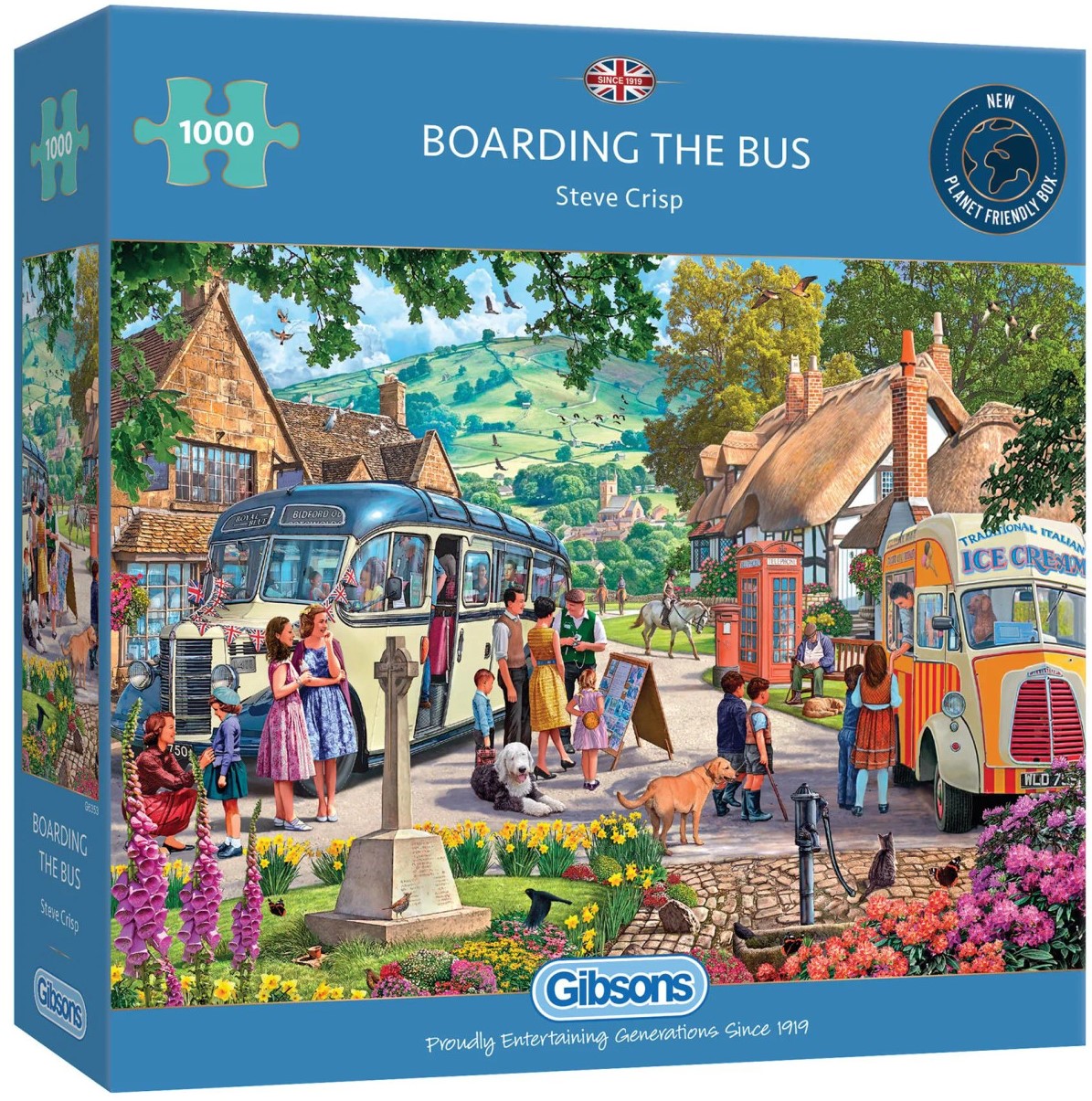 Puzzle Gibsons din 1000 de piese - Parcare pentru autobuze