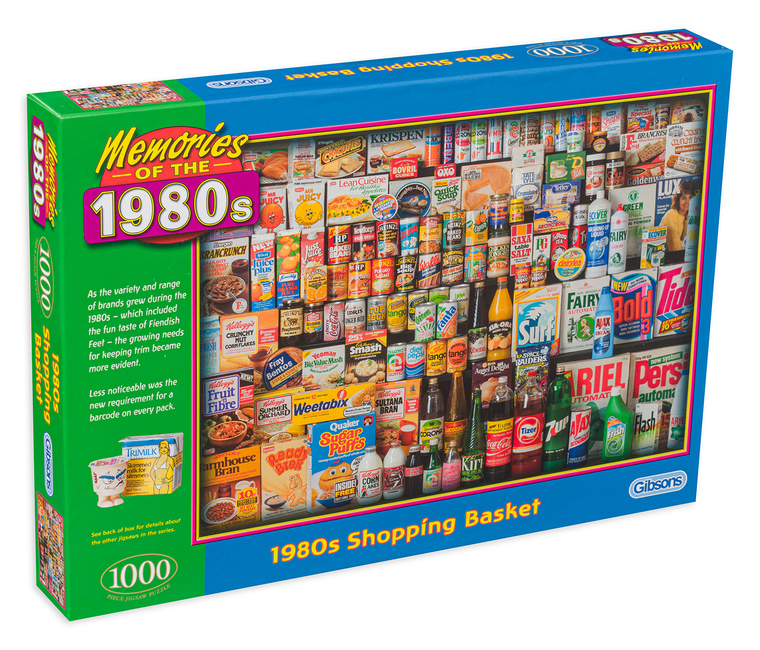Puzzle Gibsons din 1000 de piese - Cosul de cumparatururi in anii 80, Robert Opie