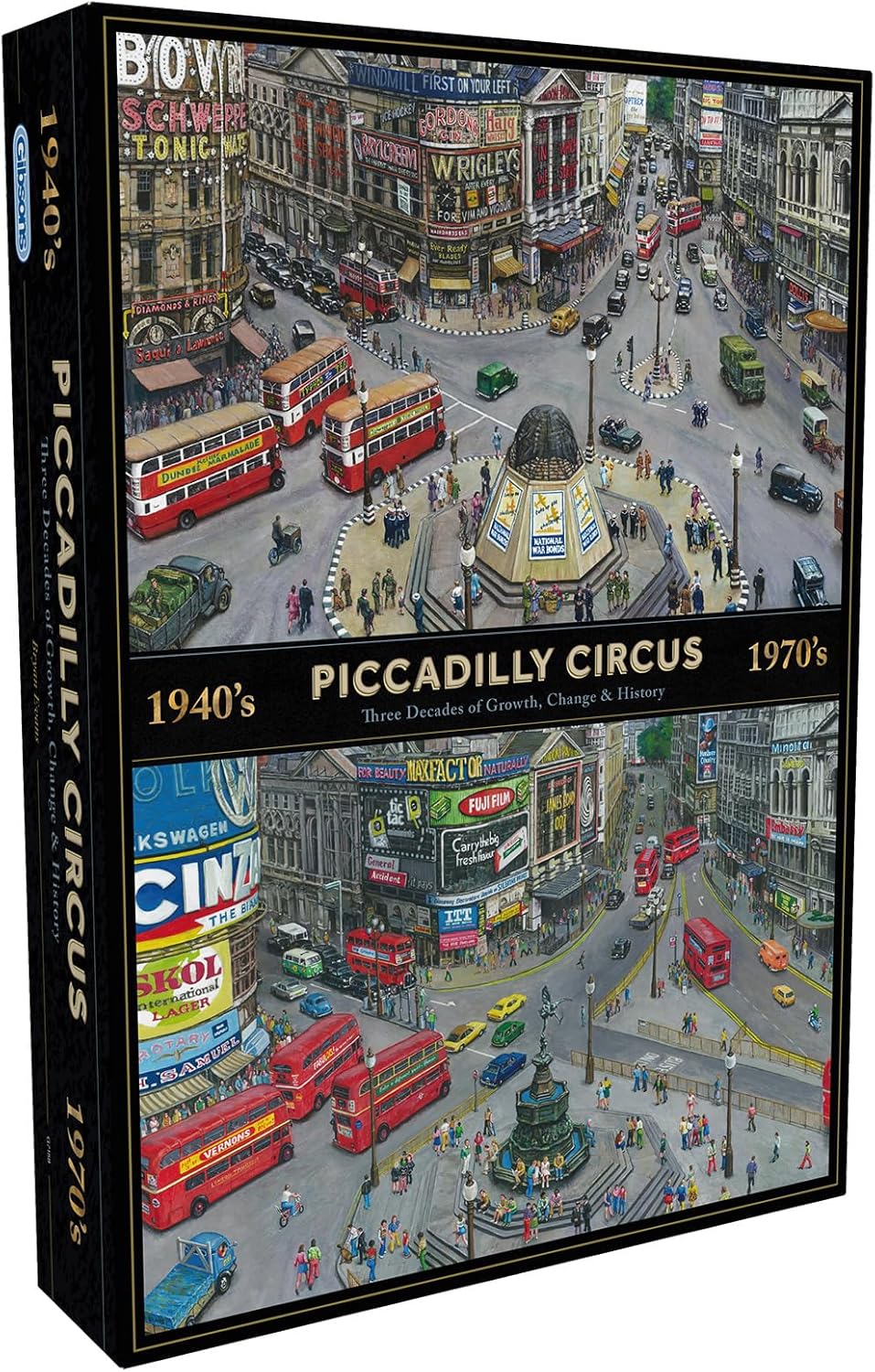 Puzzle Gibsons din 1000 piese - Piccadilly Circus de-a lungul deceniilor