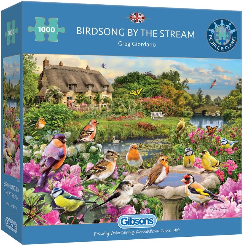 Puzzle Gibsons din 1000 de piese - Flowing Song by the Stream