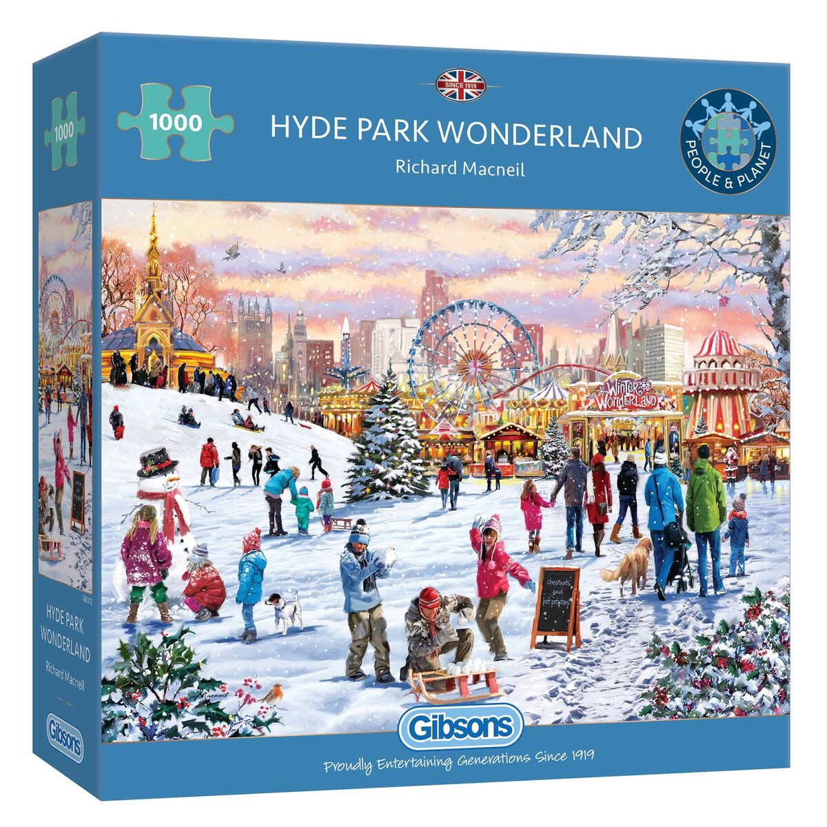 Puzzle Gibsons din 1000 de piese - Țara Minunilor de Iarnă în Hyde Park