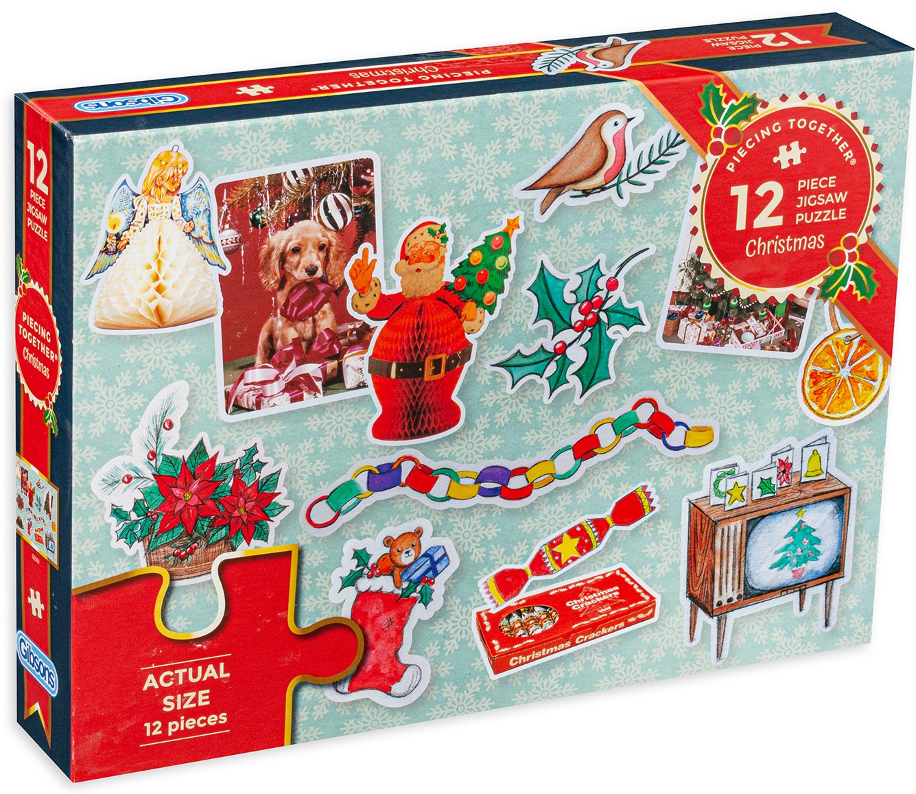 Puzzle Gibsons din 12 de piese - Craciun