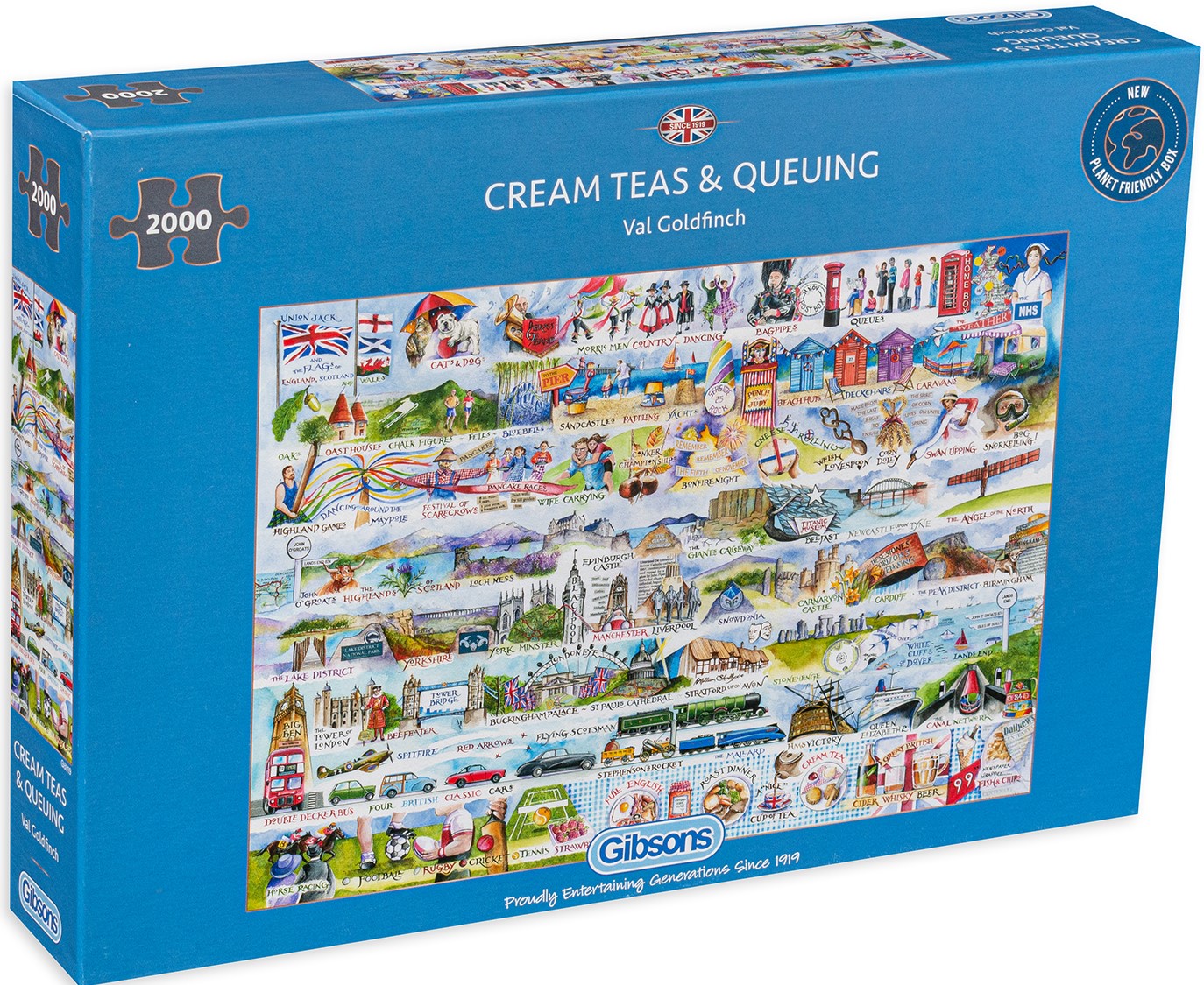 Puzzle Gibsons din 2000 de piese - Colaj englez