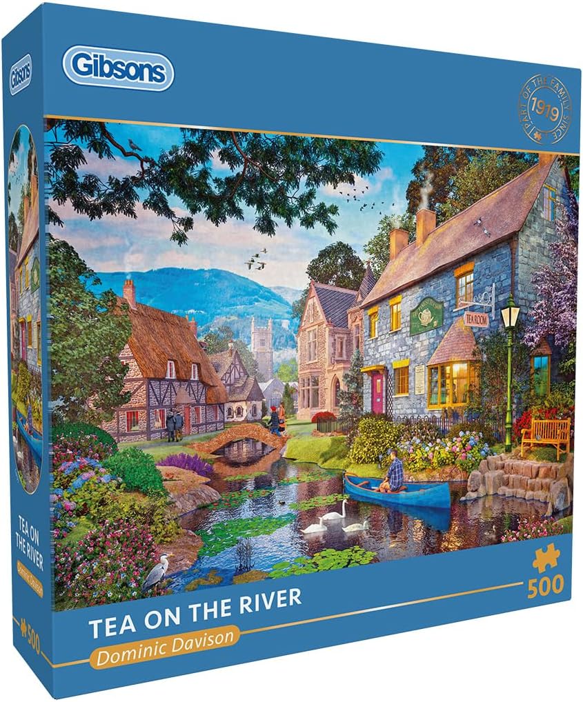Puzzle Gibsons din 500 piese - Ceainărie lângă râu
