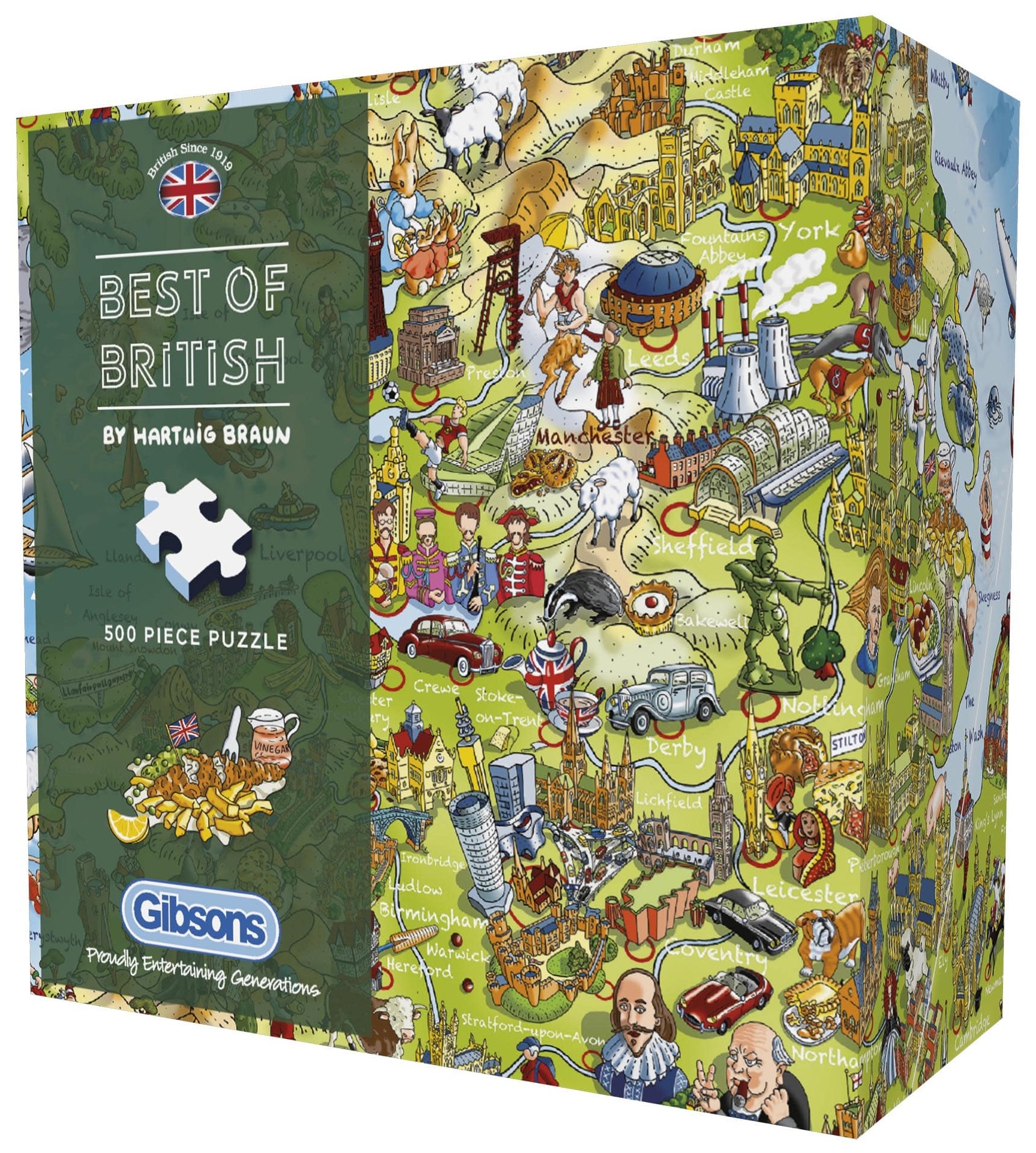 Puzzle Gibsons din 500 piese - Cele mai bune din Marea Britanie