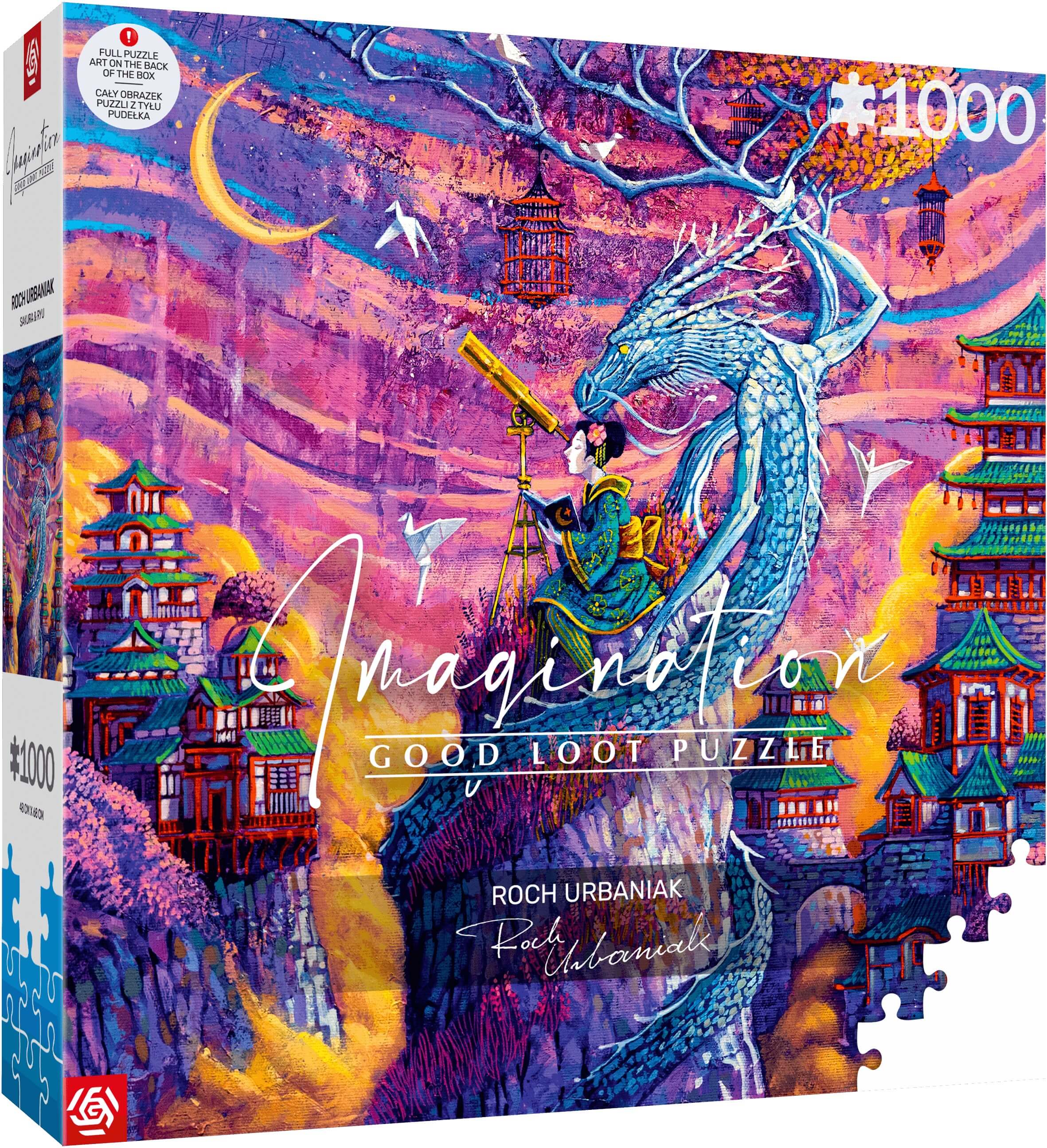 Puzzle Good Loot din 1000 piese - Dragonul și Sakura