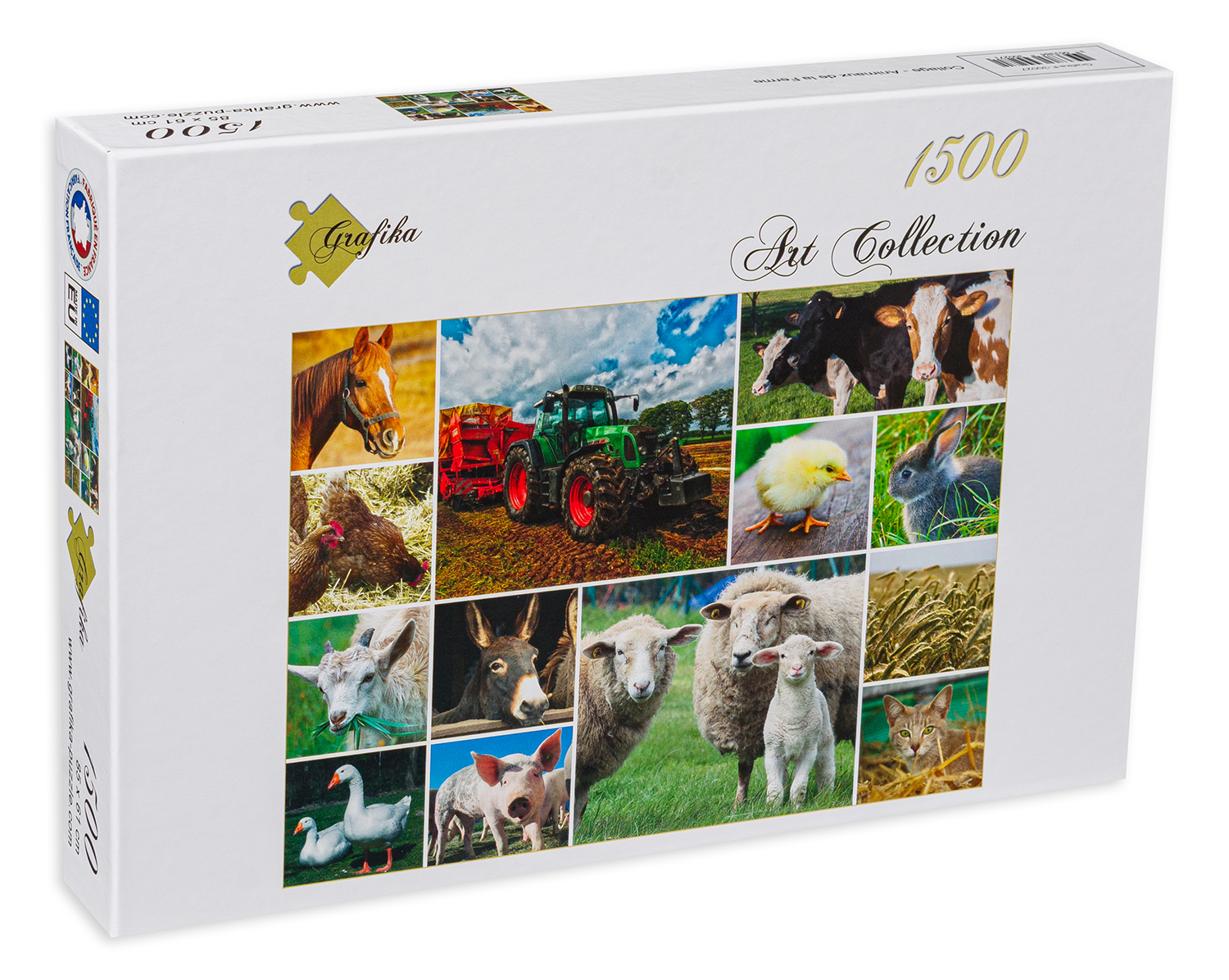 Puzzle Grafika din 1500 de piese - Animale agricole