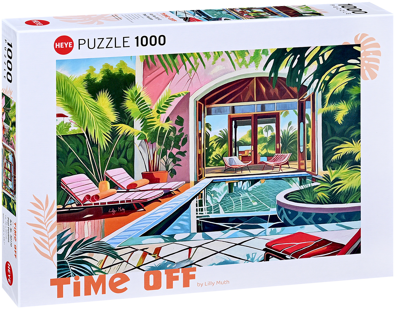 Puzzle Heye din 1000 piese - Lângă piscină