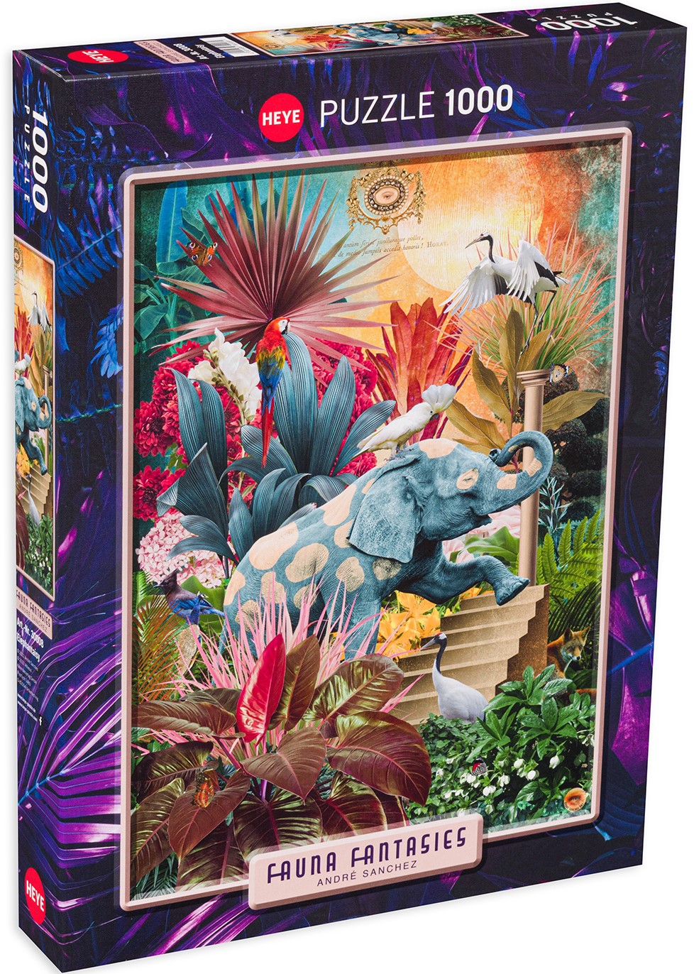Puzzle Heye din 1000 de piese - Paradisul elefanților