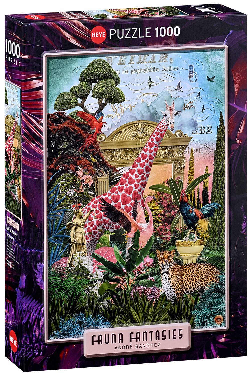 Puzzle Heye din 1000 piese - Cu dragoste pentru girafe