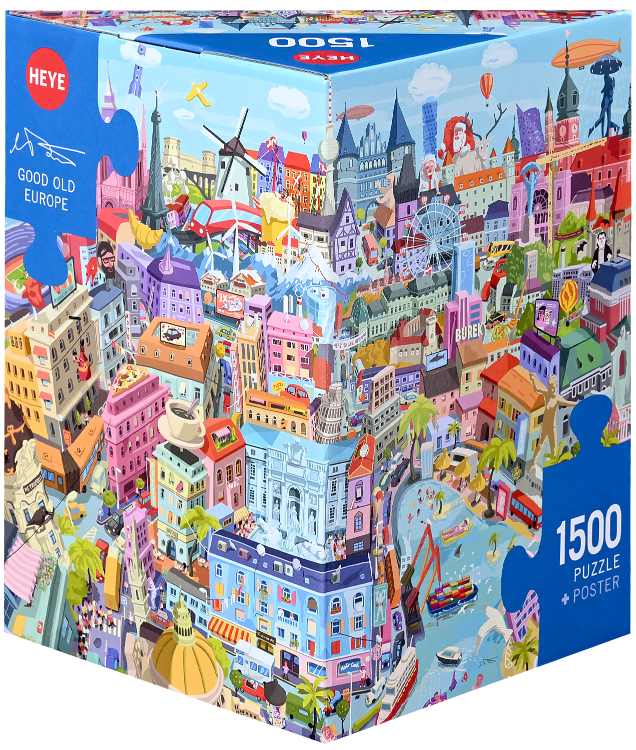 Puzzle Heye din 1500 de bucăți - Buna și vechea Europă