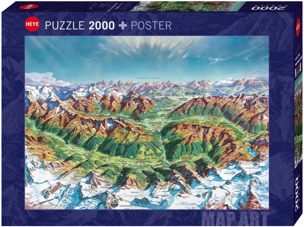 Puzzle Heye din 2000 piese - Lumea muntelui Alpin