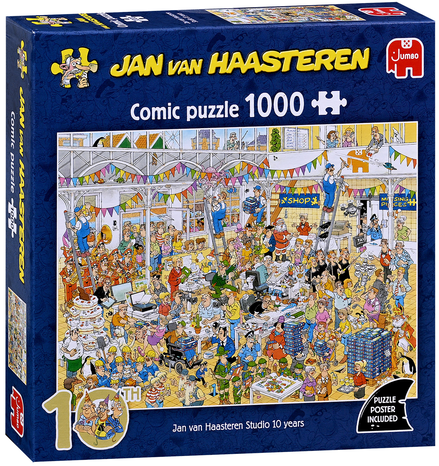 Puzzle Jumbo din 1000 piese - A 10-a aniversare a Studioului Jan van Haasteren