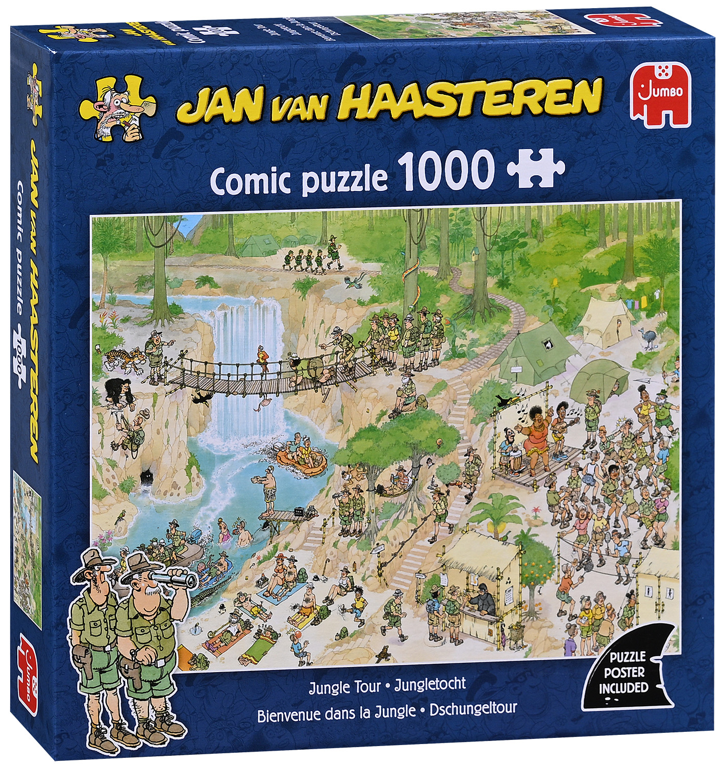Puzzle Jumbo din 1000 piese - Excursie în junglă