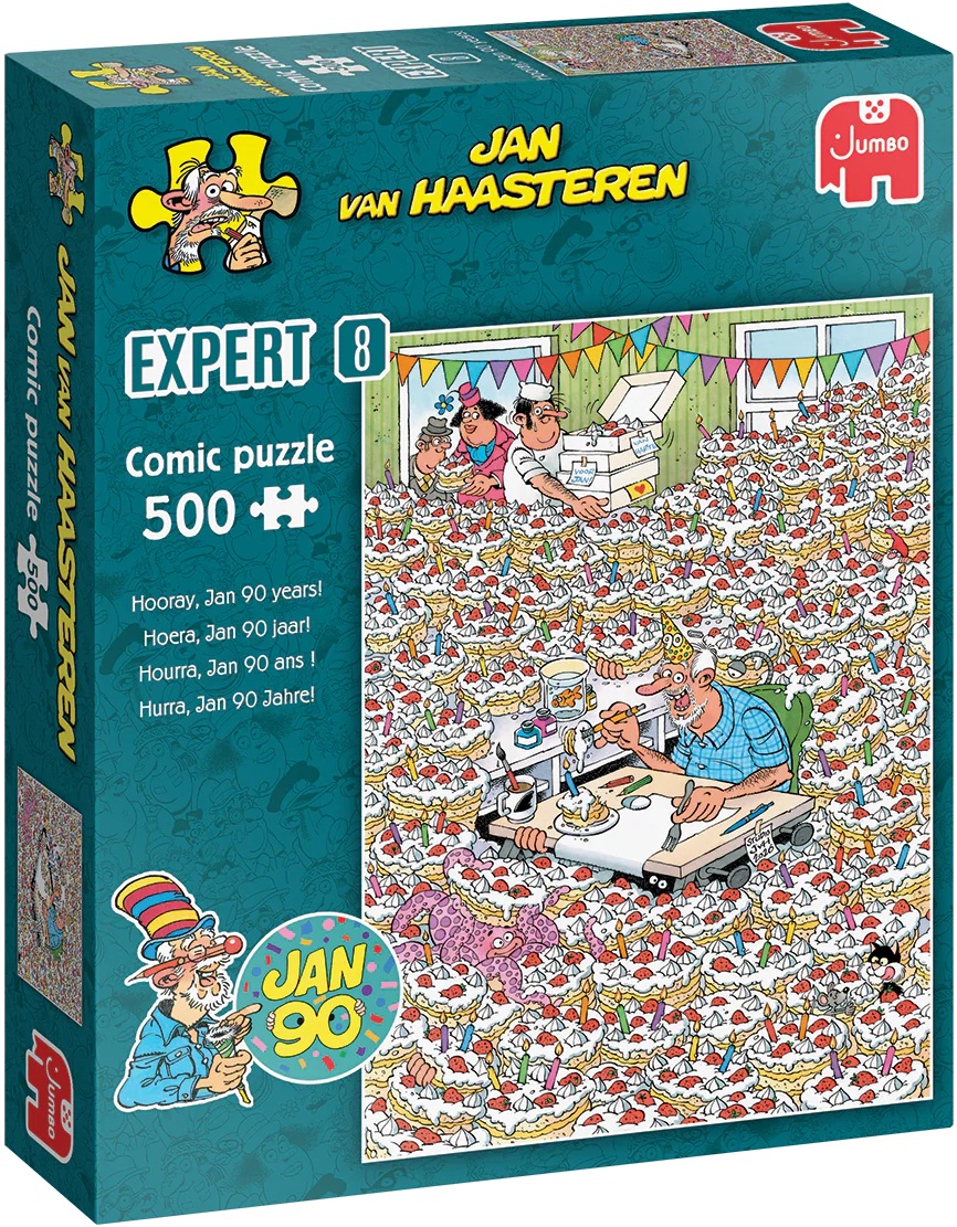 Puzzle Jumbo de 500 piese - Jan van Haasteren: 90 de ani