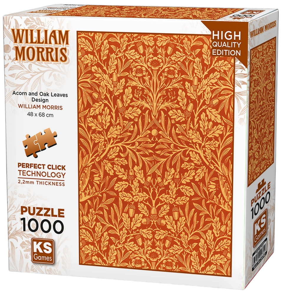 Puzzle KS Games din 1000 piese - Design cu frunze de ghindă și stejar