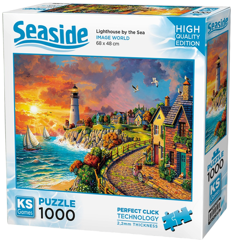 Puzzle  KS Games din  1000 piese- Farul de lângă mare