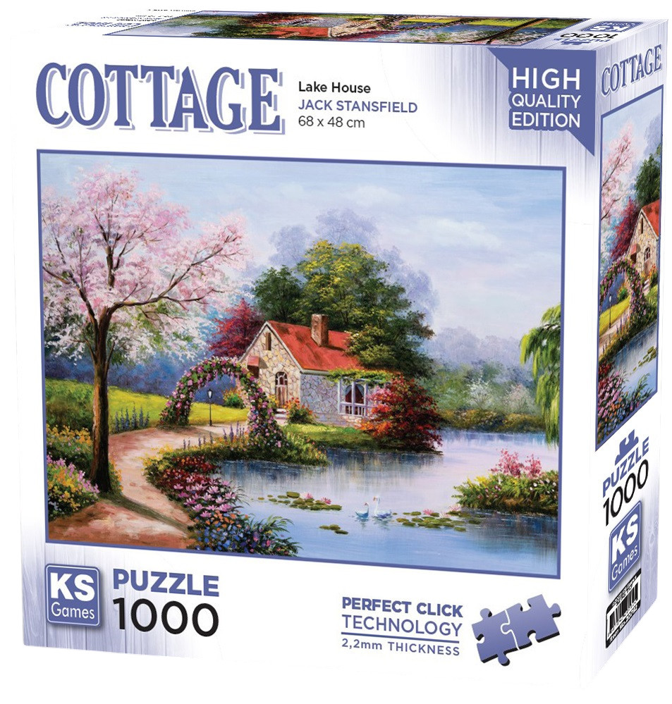 Puzzle  KS Games din  1000 piese-  Casa de pe Lac