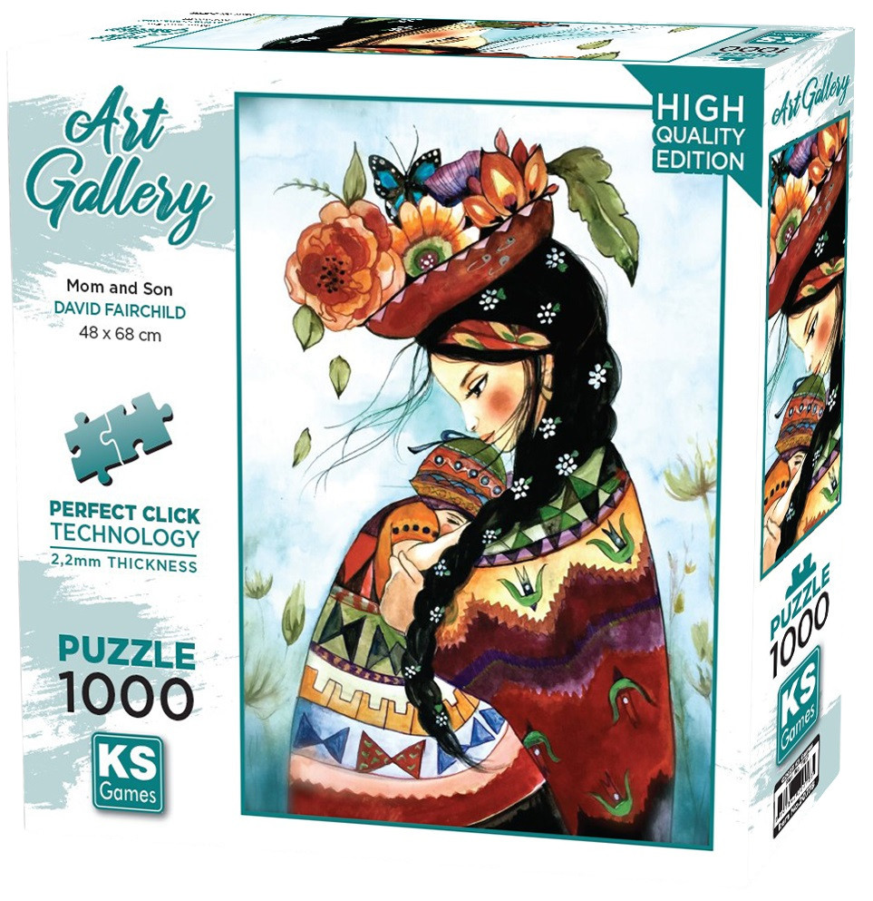 Puzzle  KS Games din  1000 piese- Mamă și fiu