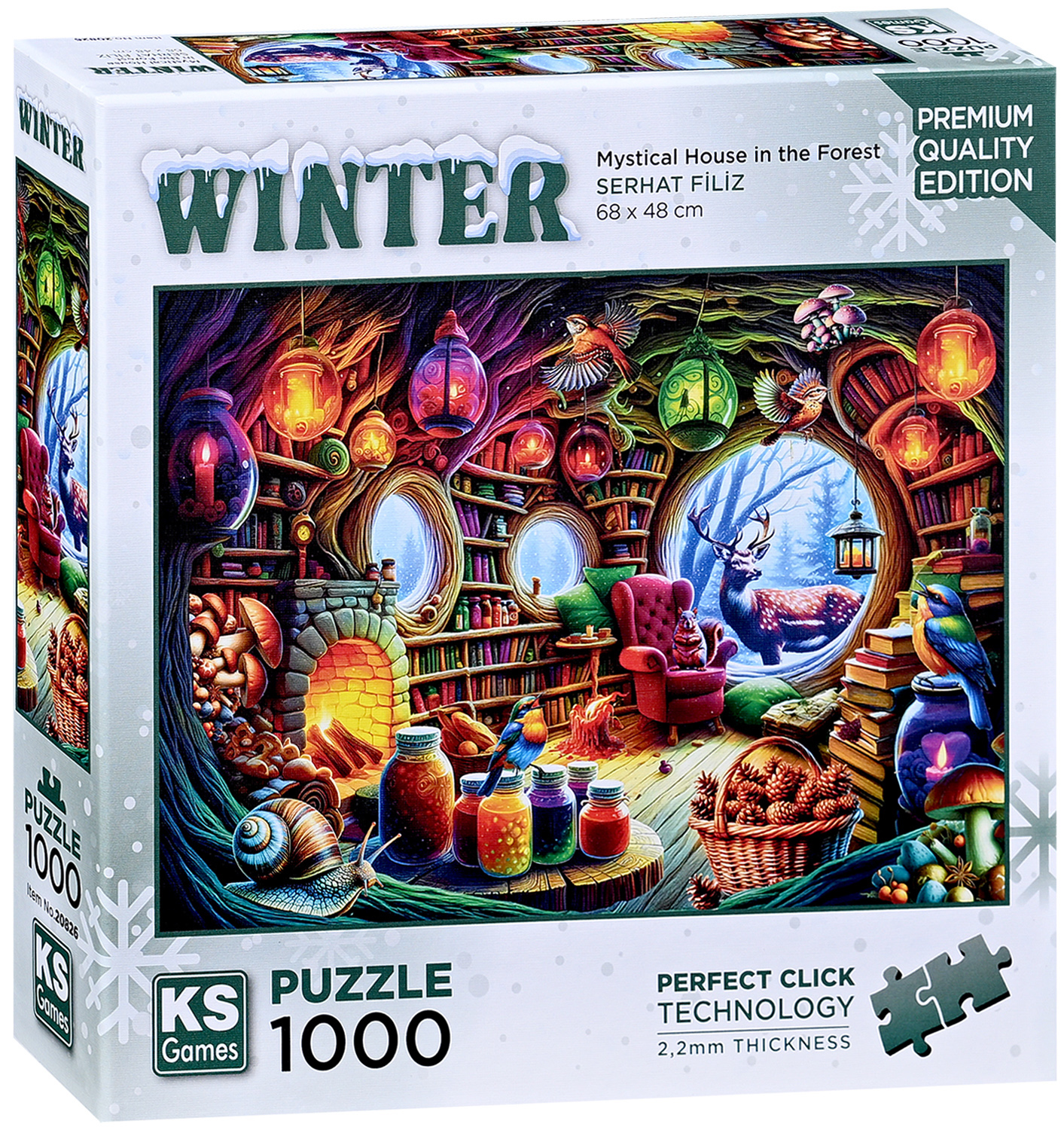 Puzzle KS Games din 1000 piese- Casă mistică în pădure