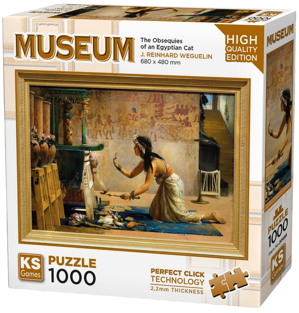 Puzzle  KS Games din  1000 piese- Înmormântarea unei pisici egiptene