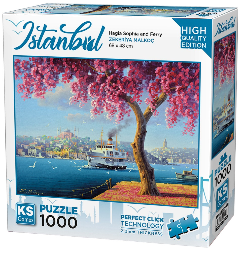 Puzzle KS Games din 1000 piese - Sfânta Sofia și feribotul