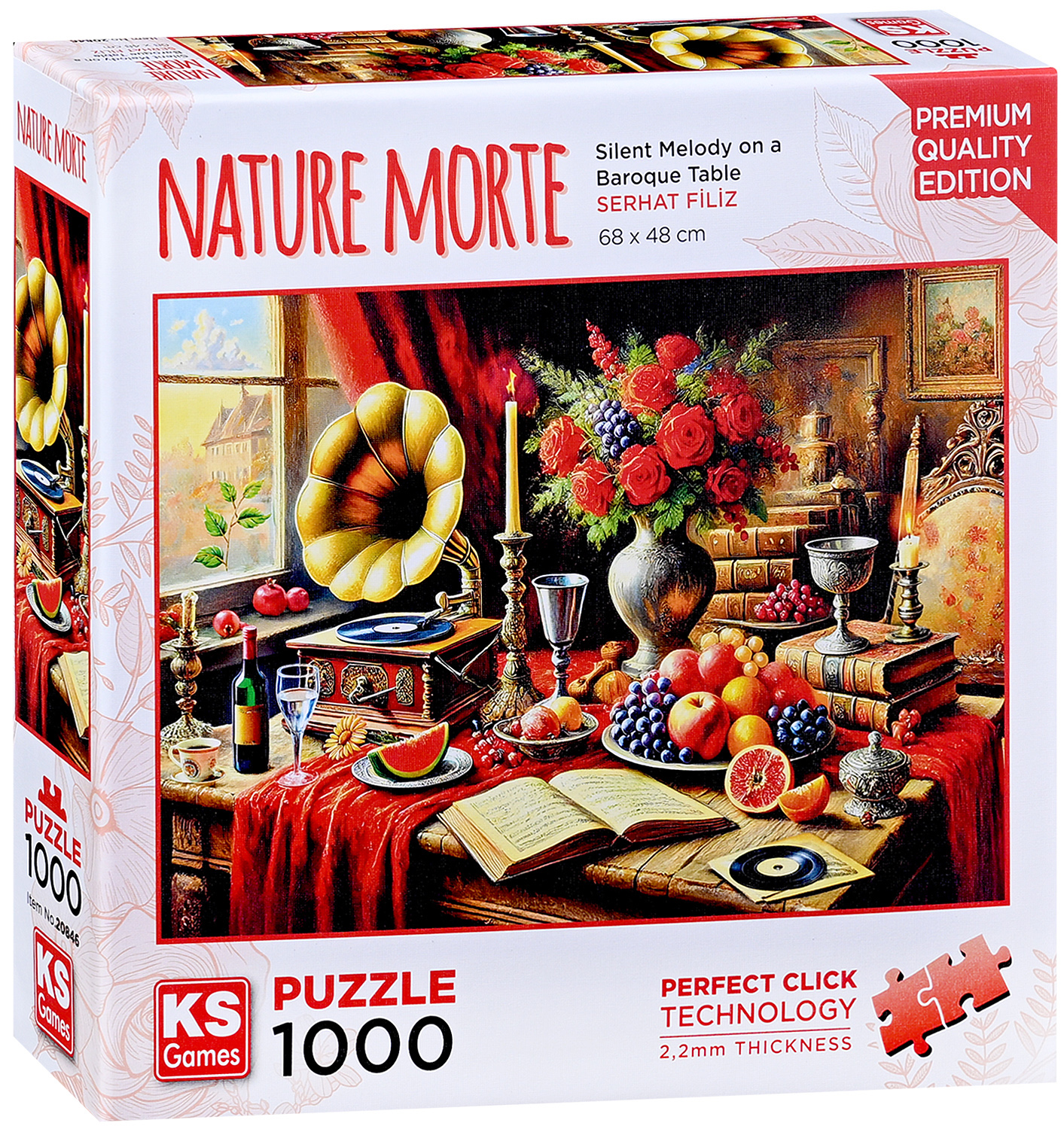 Puzzle KS Games din 1000 piese - O melodie liniștită pe o masă barocă