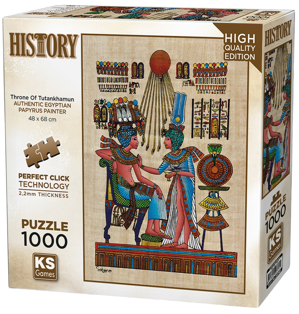 Puzzle KS Games din 1000 piese - Tronul lui Tutankhamon
