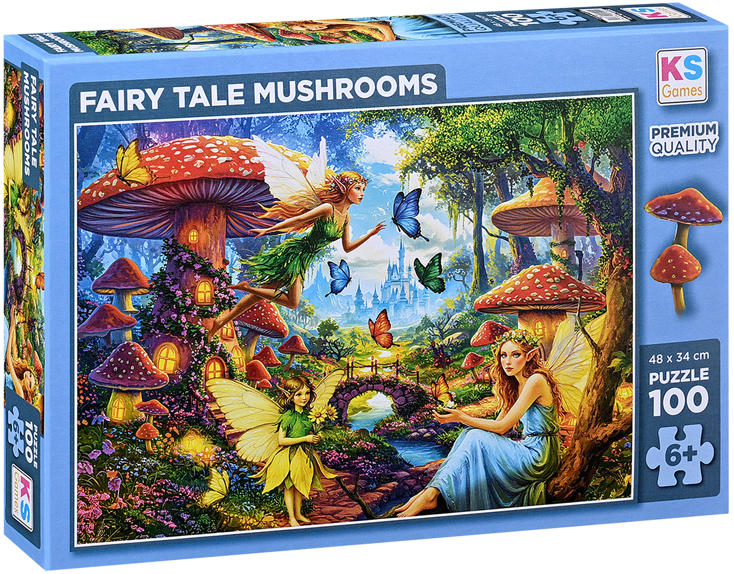 Puzzle KS Games din 100 piese - Ciuperci de zână