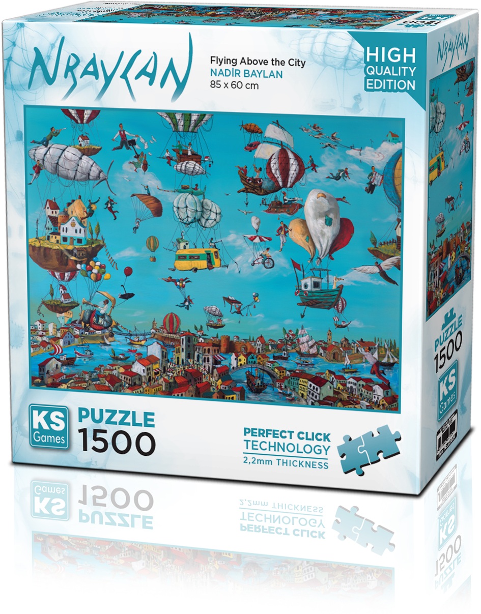 Puzzle  KS Games din  1500 piese- Zburând deasupra orașului