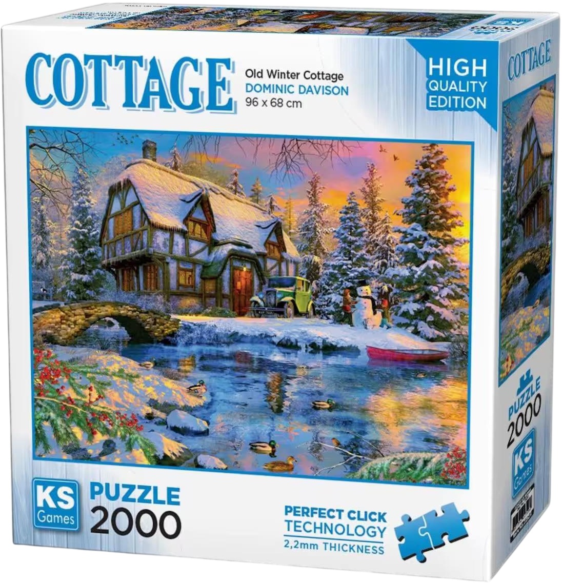 Puzzle KS Games din 2000 piese - Casă veche de iarnă