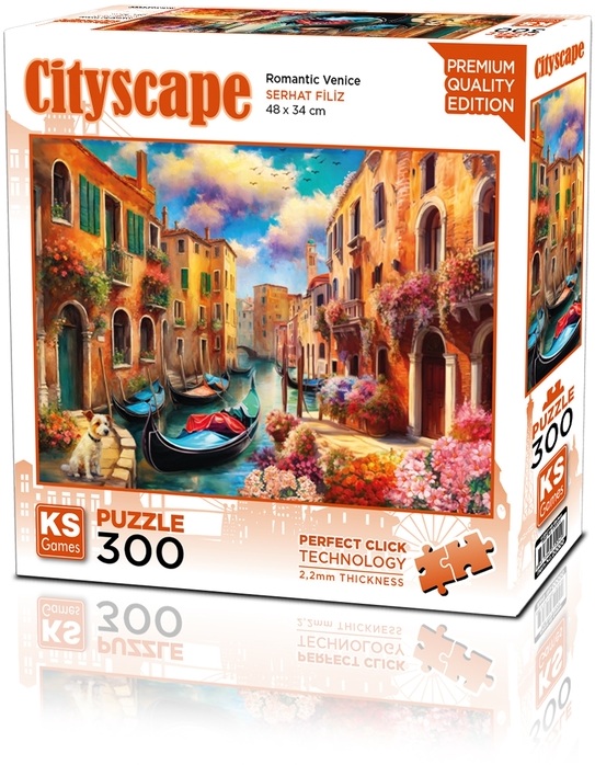 Puzzle  KS Games din  300 piese- Veneția romantică