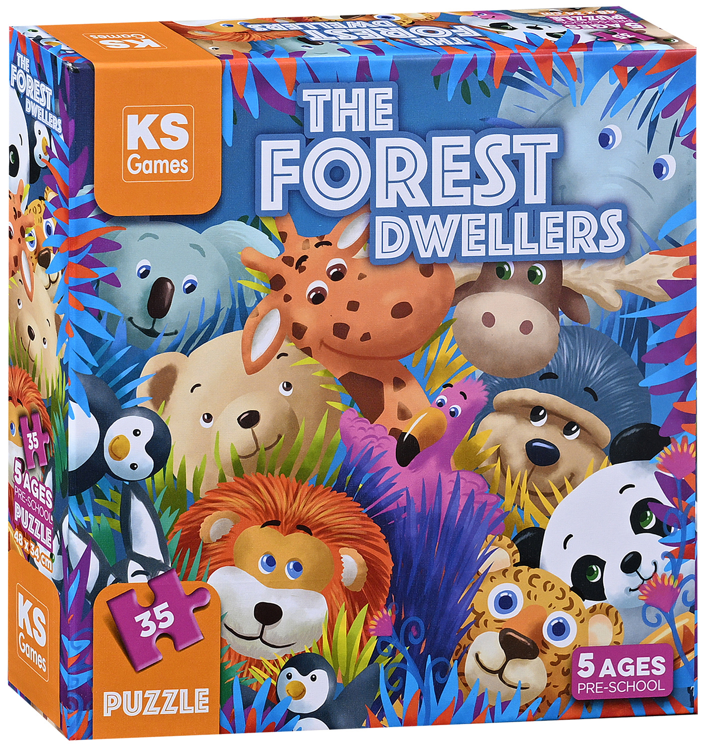Puzzle KS Games din 35 piese- Locuitorii pădurii