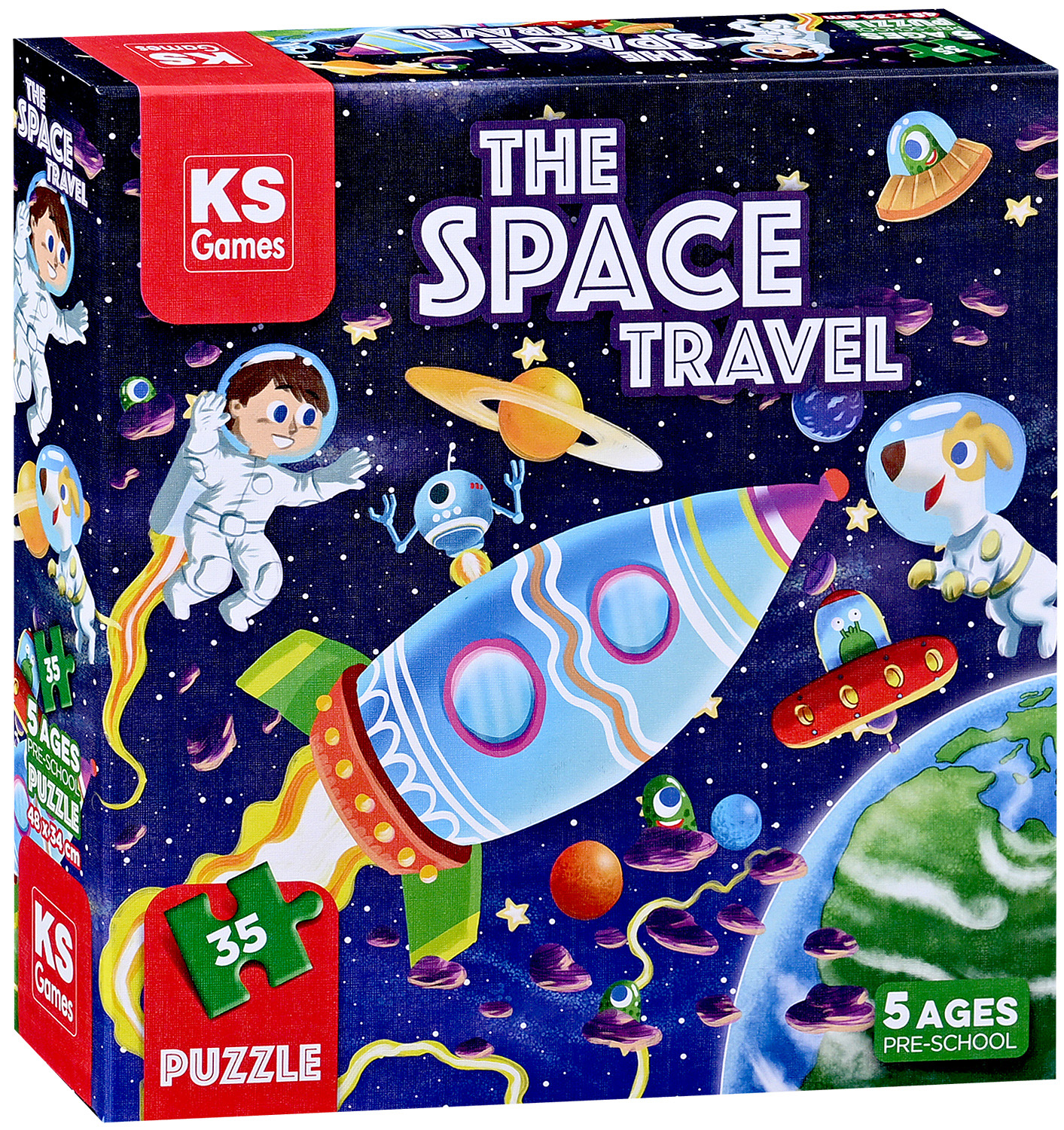 Puzzle KS Games din 35 piese- Călătorii în spațiu