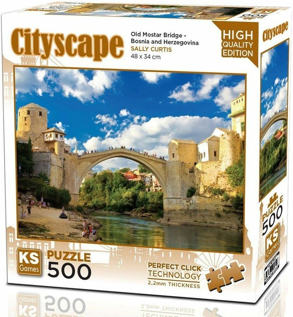 Puzzle KS Games din 500 piese - Stari Most, orașul Mostar, Bosnia și Herțegovina