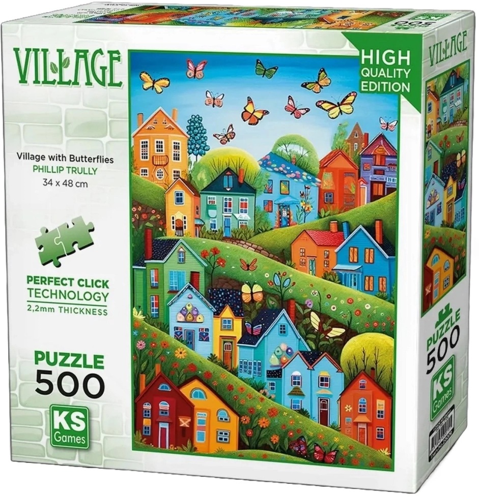 Puzzle  KS Games din  500 piese- Satul Fluturilor