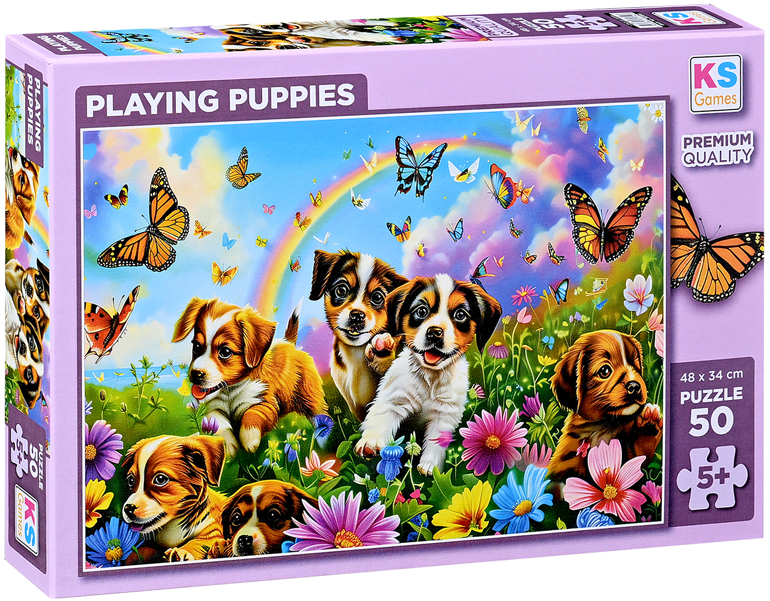 Puzzle KS Games din 50 piese - Căței jucăuși