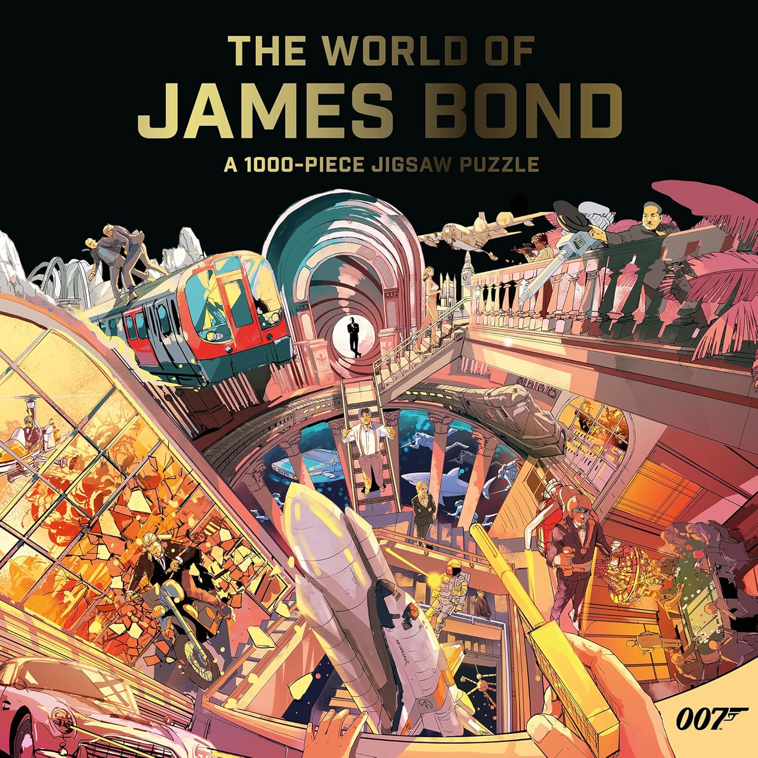Puzzle Laurence King din 1000 piese - Lumea lui James Bond