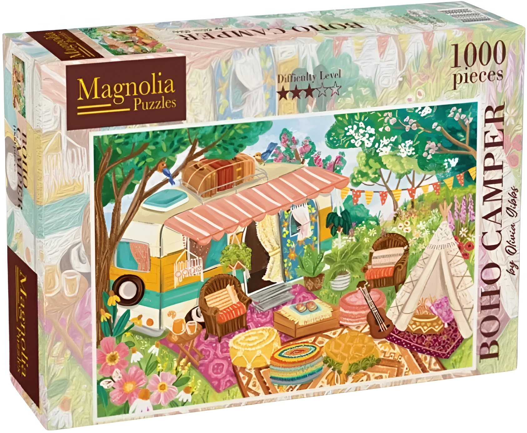 Puzzle Magnolia din 1000 piese - Rulotă boho