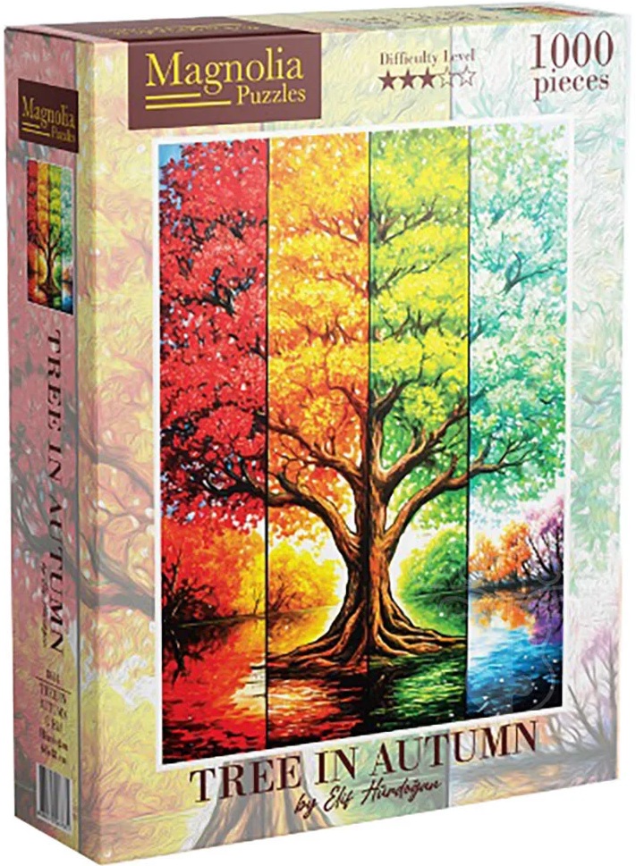 Puzzle Magnolia din 1000 piese - Copac în toamnă