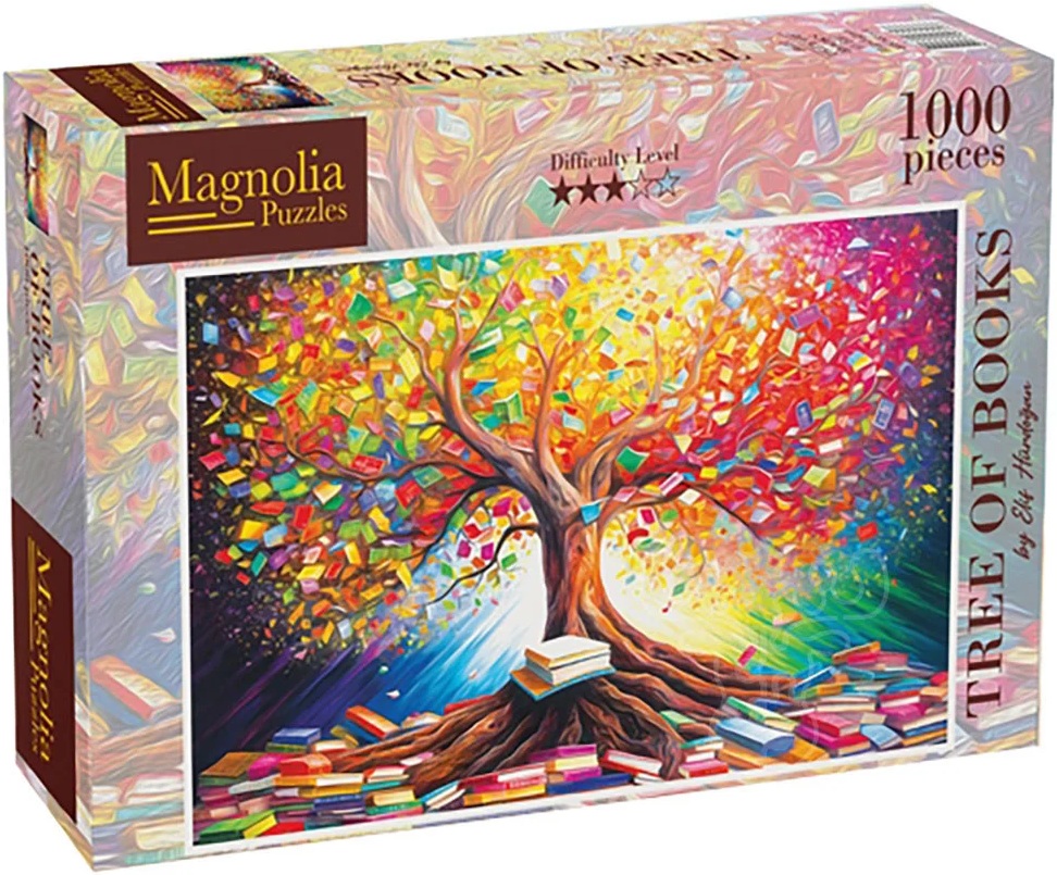 Puzzle Magnolia din 1000 piese - Copac cu cărți
