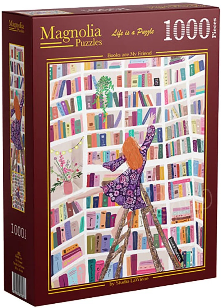 Puzzle Magnolia din 1000 piese - Cărțile sunt prietenele mele