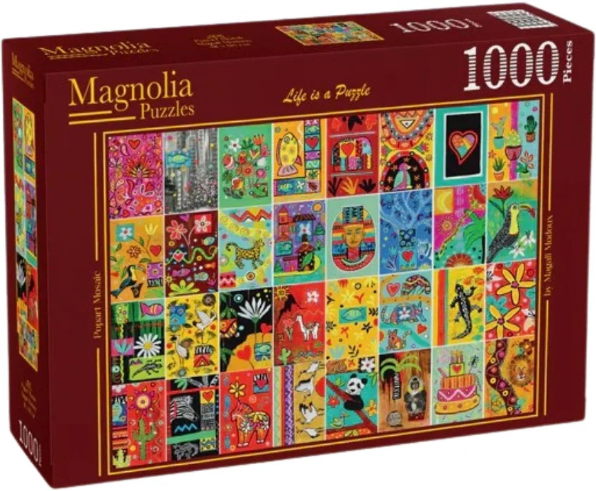 Puzzle Magnolia din 1000 piese - Colaj de artă pop