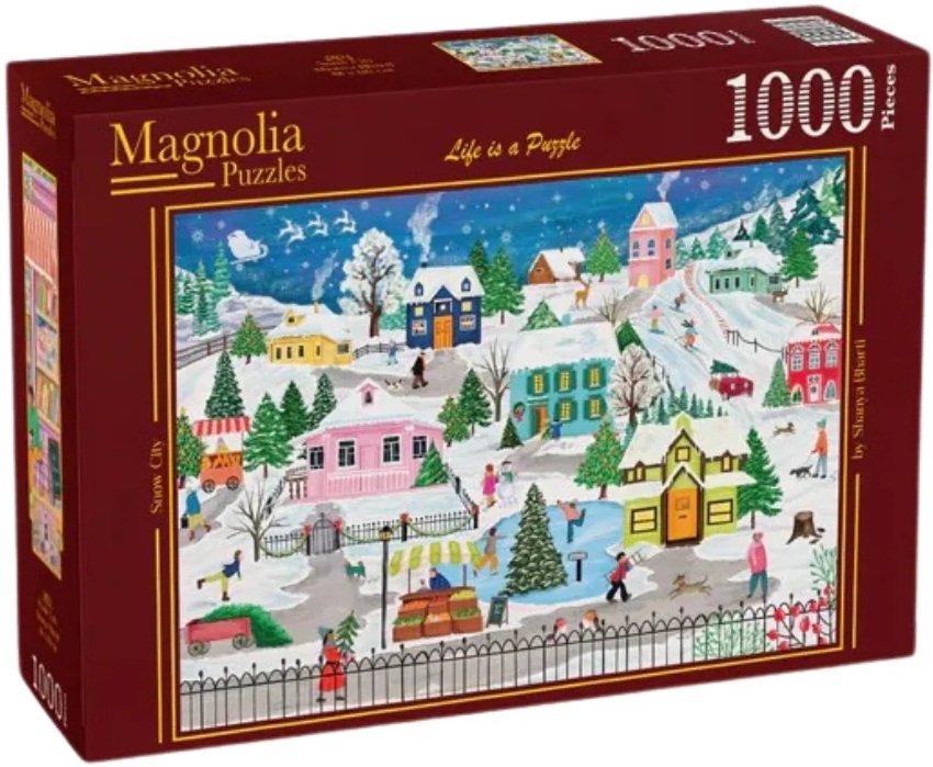 Puzzle Magnolia din 1000 piese - Orașul zăpezii