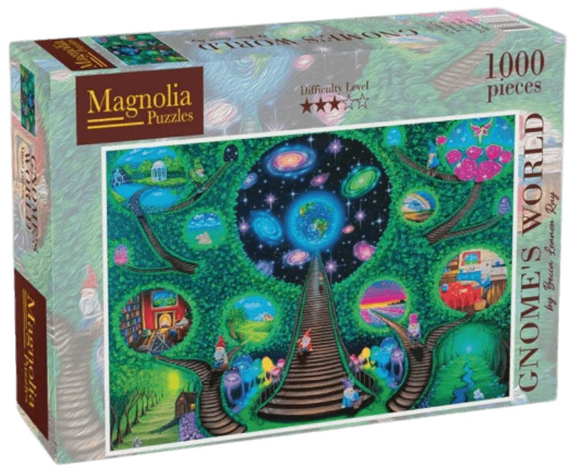 Puzzle Magnolia din 1000 piese - Lumea gnomilor
